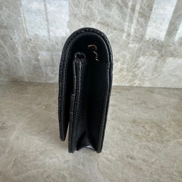 Chanel Lambskin Caviar Black Wallet On Chain Gold Hardware - Picture 9 of 15